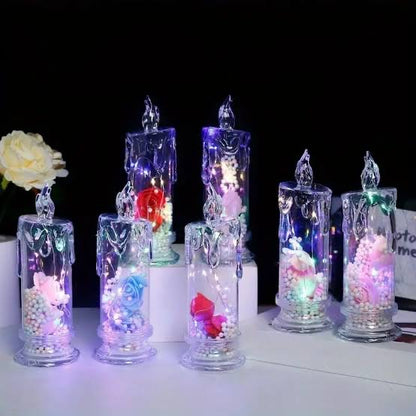 Crystal luminous led candle