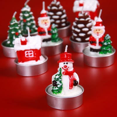 Cute Christmas Mini Tealight Candles - Pack of 2 Pcs