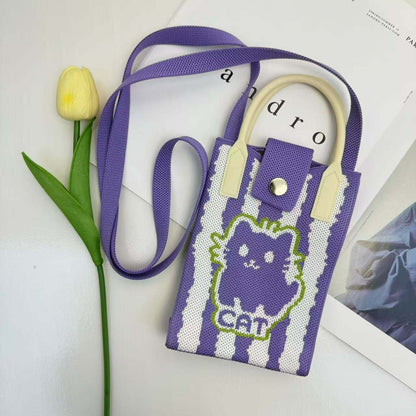 Korean Mobile Sling Bag- Cat Edition