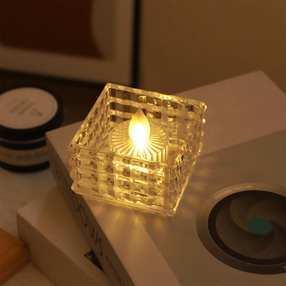 LED Cube Flameless Candle