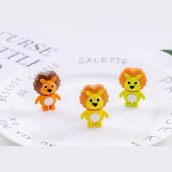 Animal Theme Mini Lion Eraser