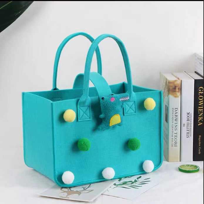 Cute Pom Pom Felt Bag