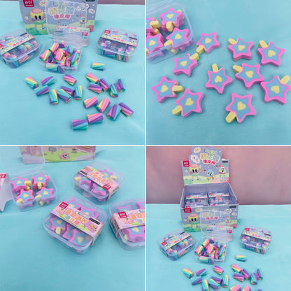 Mini Rainbow/Star Eraser Set