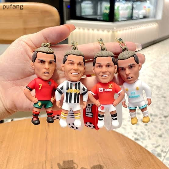 Ronaldo Football Player Premium Silicone Keychain