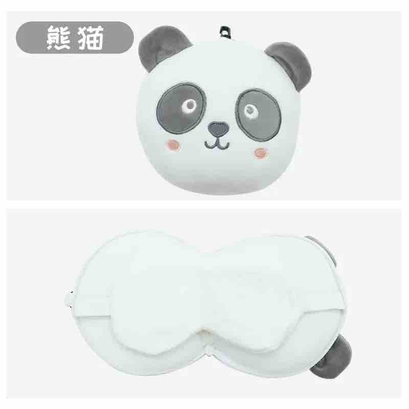 Kawaii Travel Neck Pillow with Eye Mask Combo