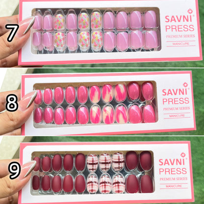 Savni Press On Premium Nails Set (24 Pcs)