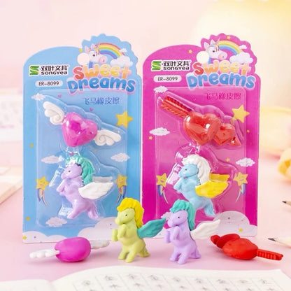 Love Unicorn Eraser Set