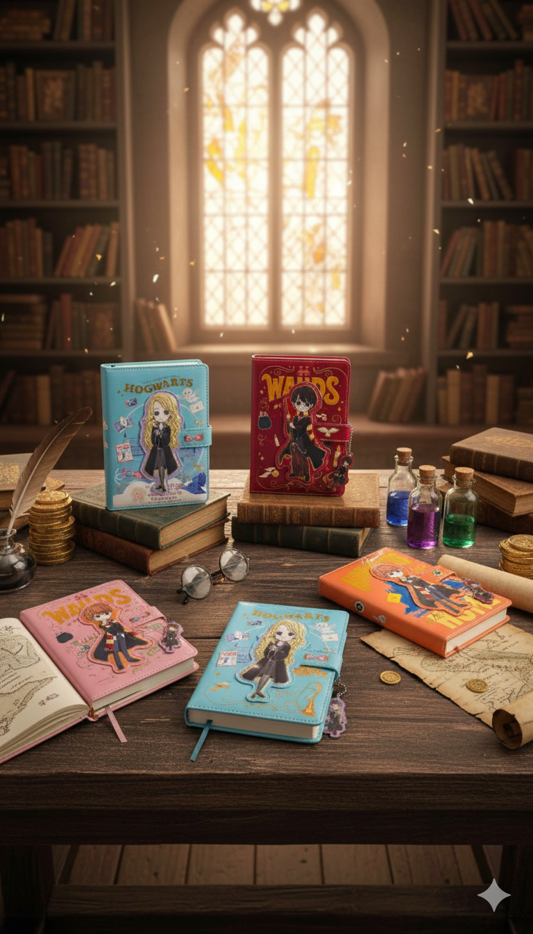 Harry Potter Hardbound Magnetic A5 Diary with Three Dimensional Title Page