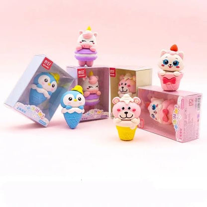 Cute Jumbo Ice Cream Teddy Eraser