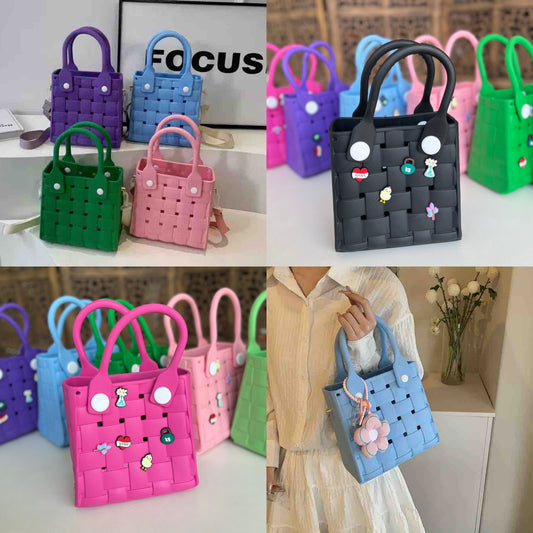 Stylish Silicone Bags with 5 Pcs Detachable Charms