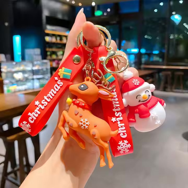 Merry Christmas Premium 3D Silicone Keychains