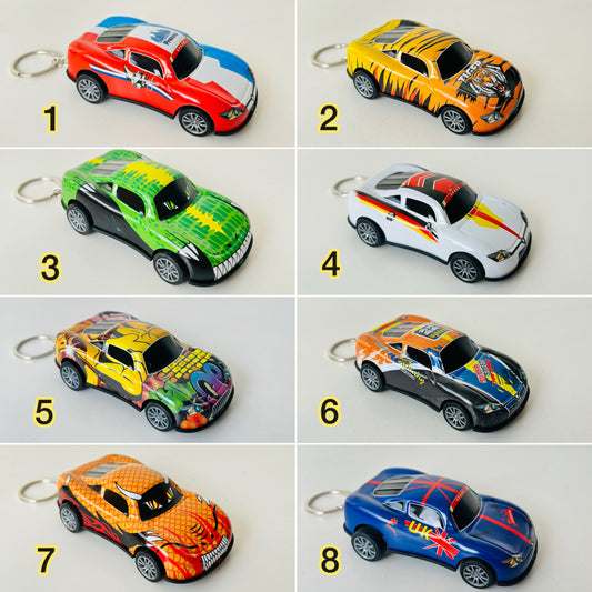 Pull Back Car Keychain