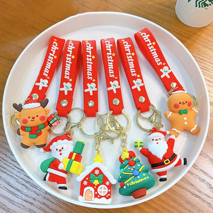 Merry Christmas Premium 3D Silicone Keychains