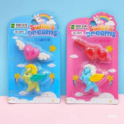 Love Unicorn Eraser Set