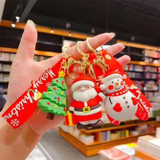 Merry Christmas Premium 3D Silicone Keychains