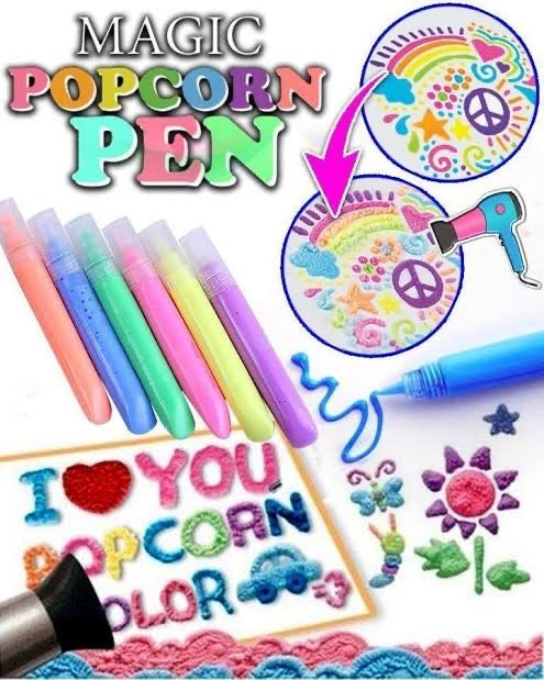 Popcorn Pens (Set of 6 Pcs)