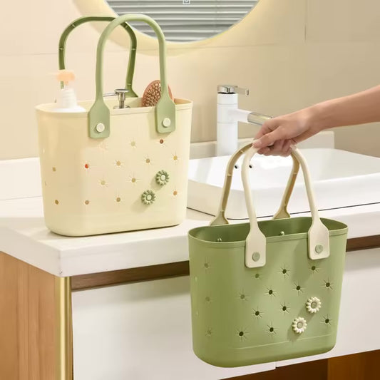 Flower Charm Beach Tote Bag
