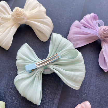 Dreamy Flower Bow Clips