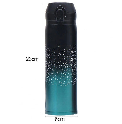 Dotted Dual Shade Vaccum Flask Bottle/Steel Bottle (500 ml)