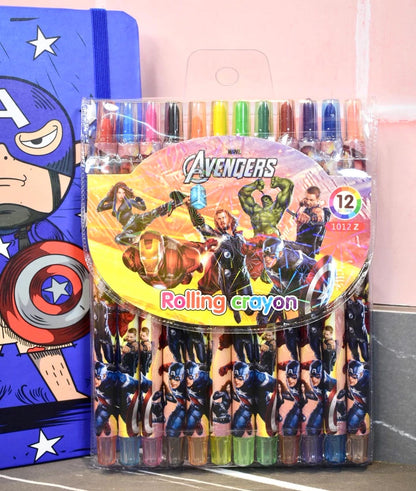 Avengers Rolling Crayons Set (12 pcs)