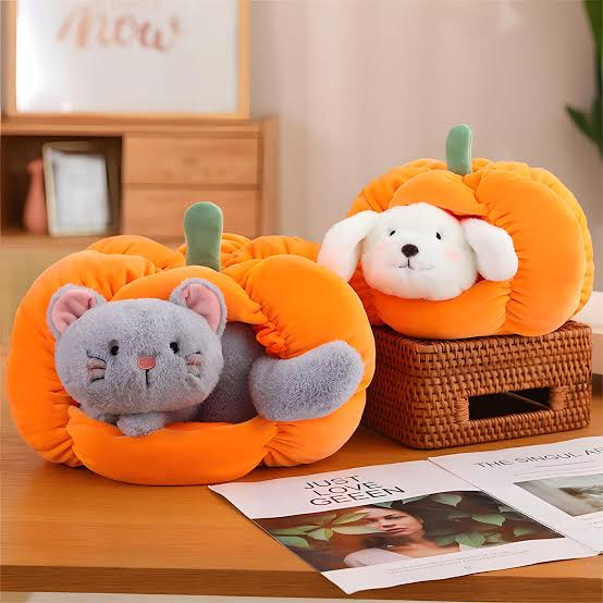 Pumpkin Cat Plushie/Soft Toy