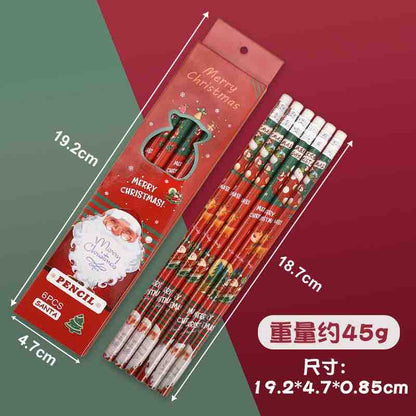Christmas Pencils Pack (6 Pcs Box)