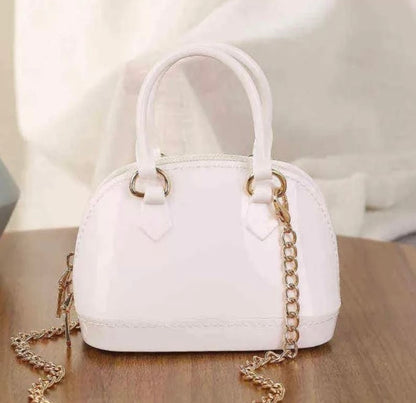 Candy Glossy Handbag with Sling Chain