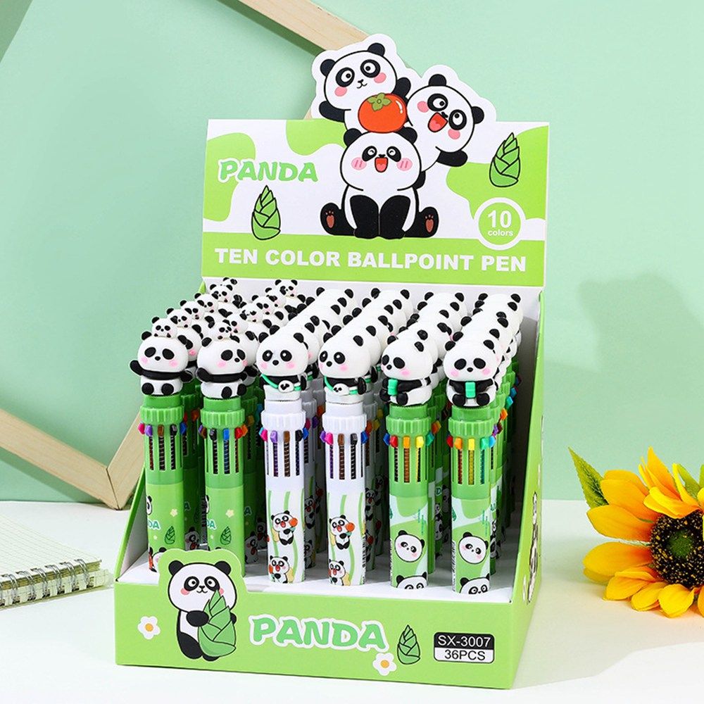 Cute Panda 10-In-1 Ball Pen