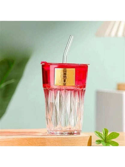 Summer Cooler Glass Sipper/Mug (With Straw)