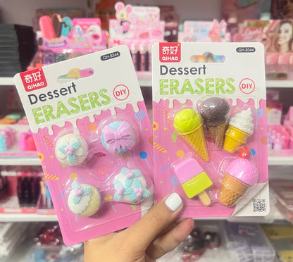 Dessert Theme Erasers Set