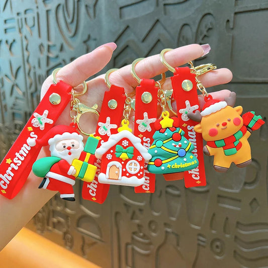 Merry Christmas Premium 3D Silicone Keychains