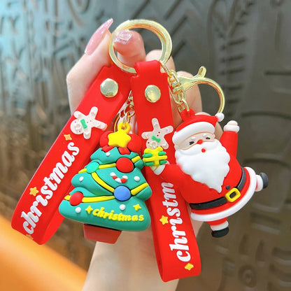 Merry Christmas Premium 3D Silicone Keychains