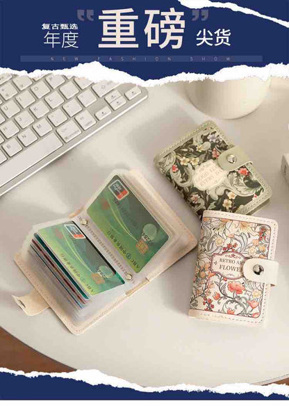 Vintage Retro Floral Card Holder
