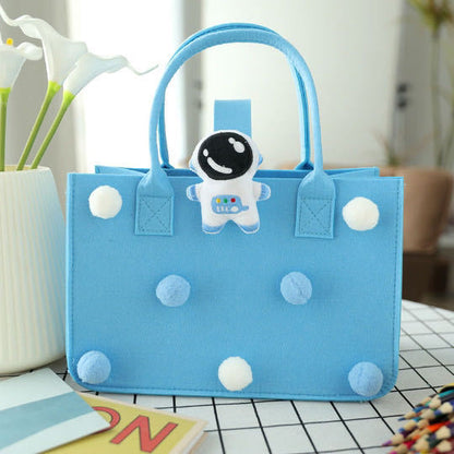 Cute Pom Pom Felt Bag