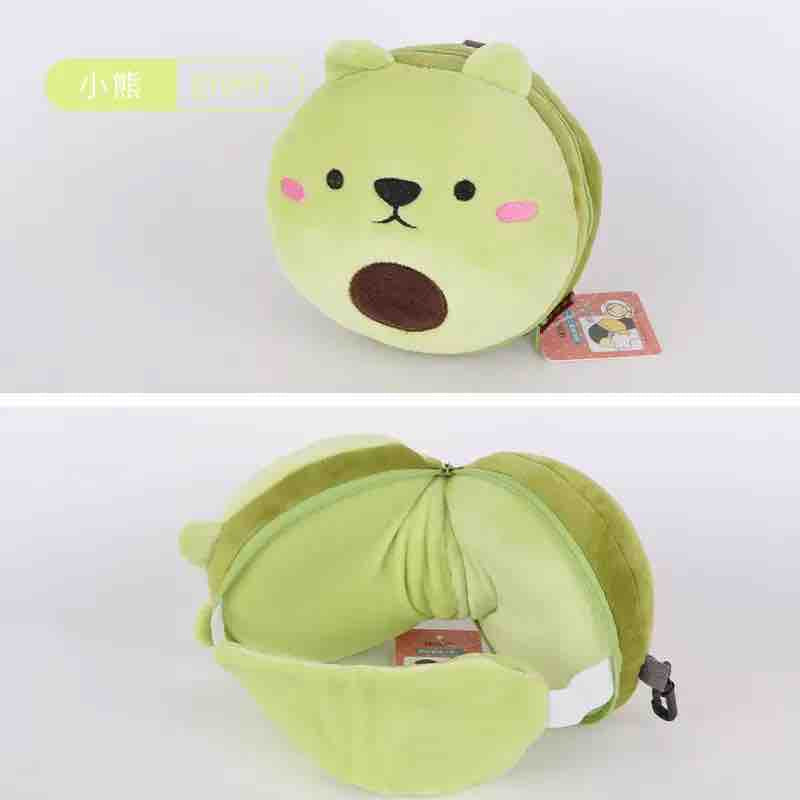 Kawaii Travel Neck Pillow with Eye Mask Combo