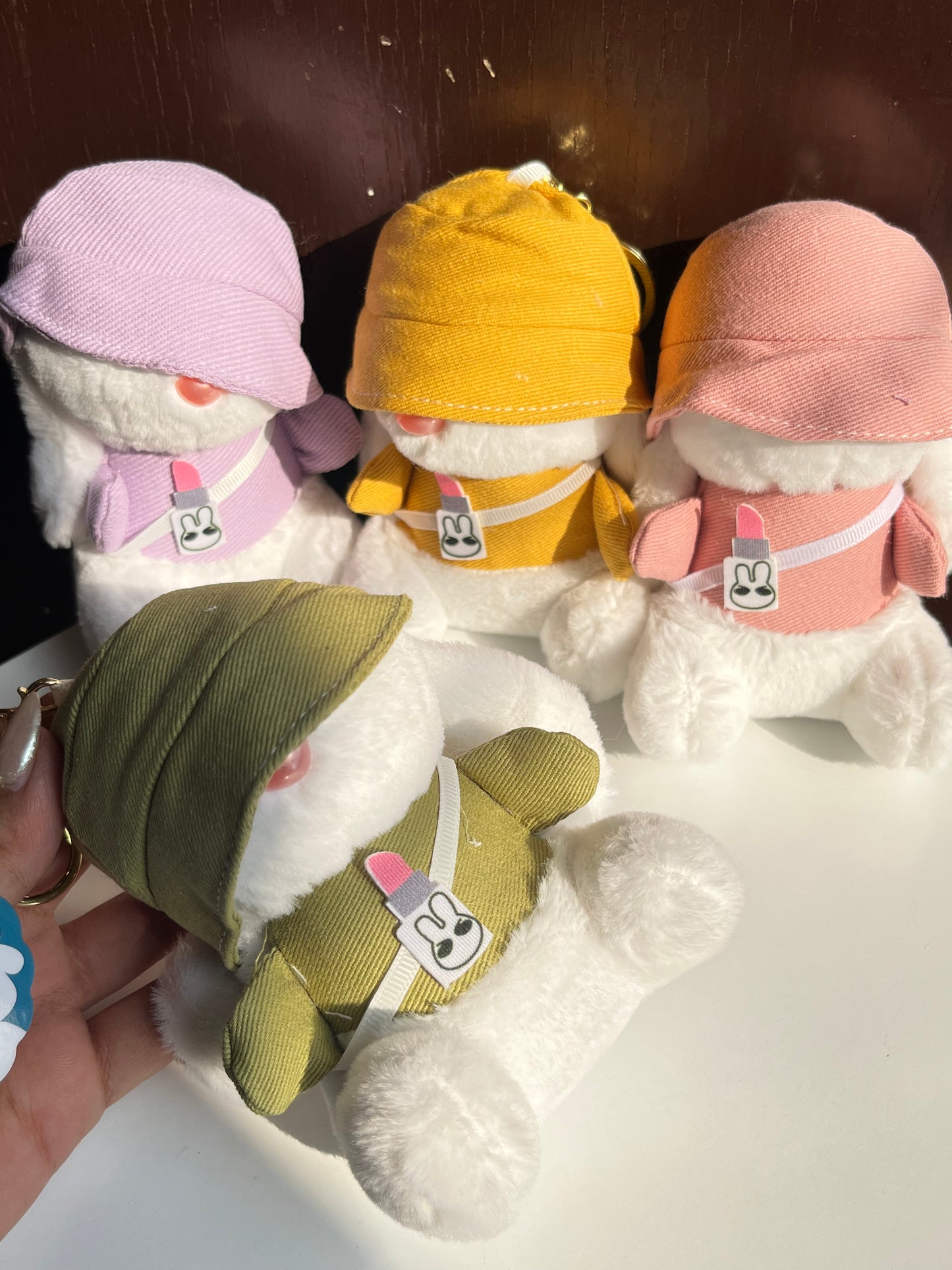 Bucket Hat Teddy Plush Keychain