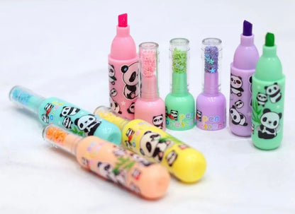 Panda Bottle Highlighters(set of 6pcs)