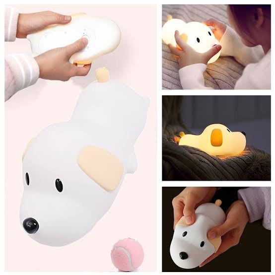 Sleeping Dog Silicone Touch Night Lamp