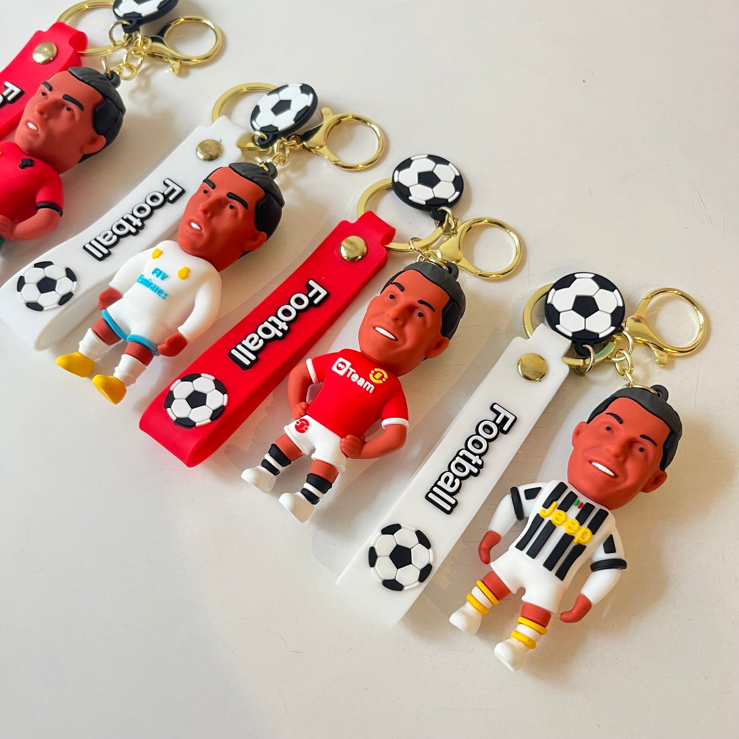 Ronaldo Football Player Premium Silicone Keychain