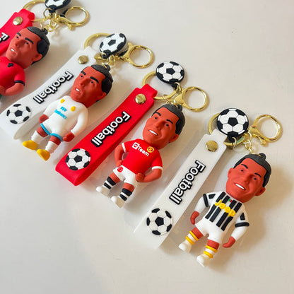 Ronaldo Football Player Premium Silicone Keychain