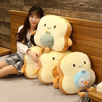 3D Toast Bread Pillow Soft Toy