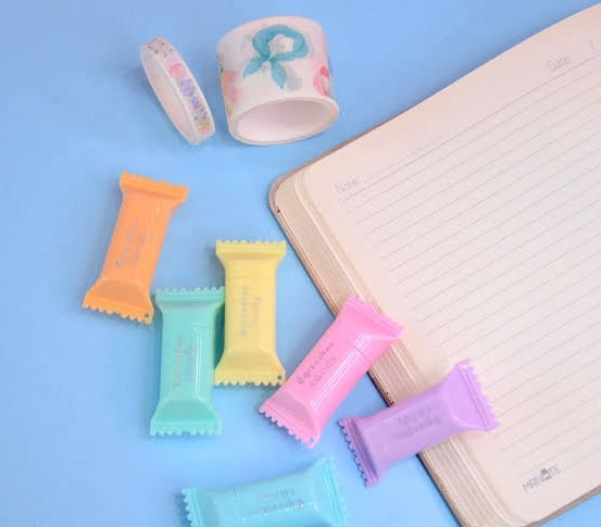 Cute Mini Candy Highlighter Set-6 Pcs