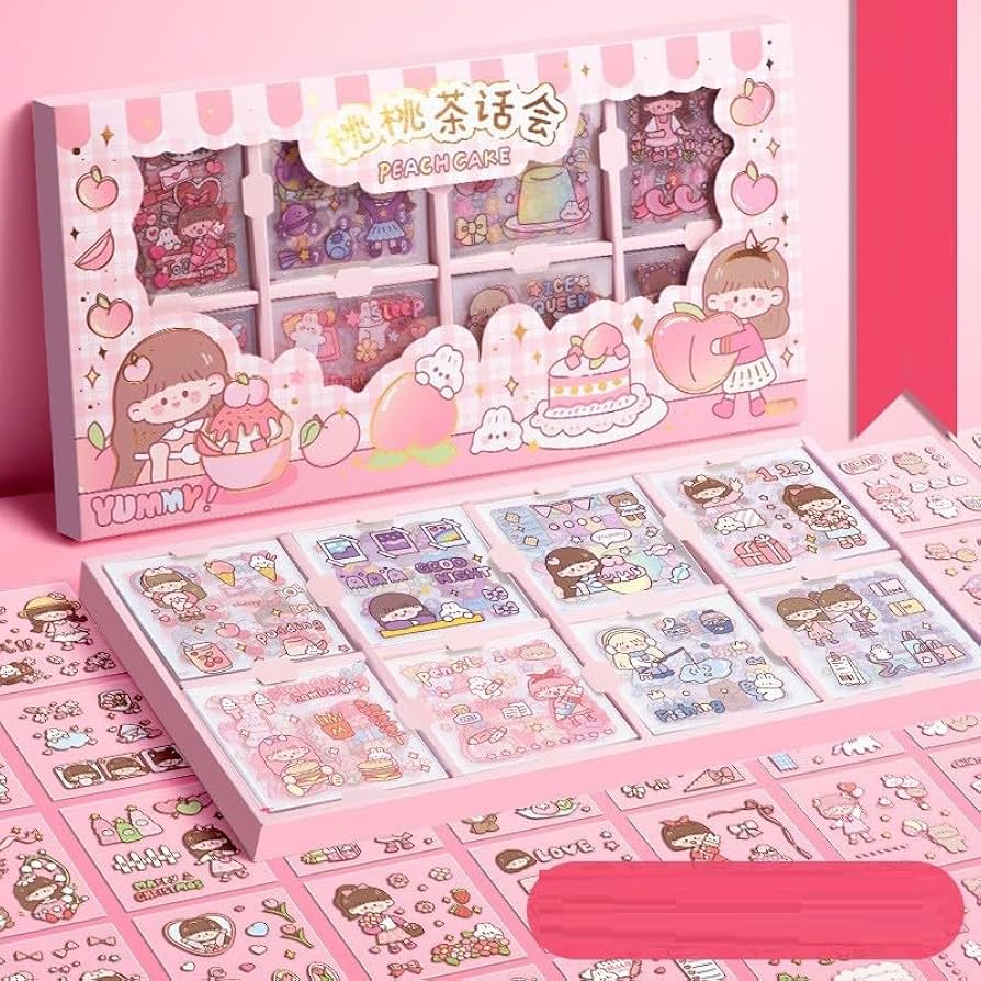 Cute Kawaii Stickers Pack|200 Pcs of Cute Washi Stickers for Journaling/Decorating/DIY