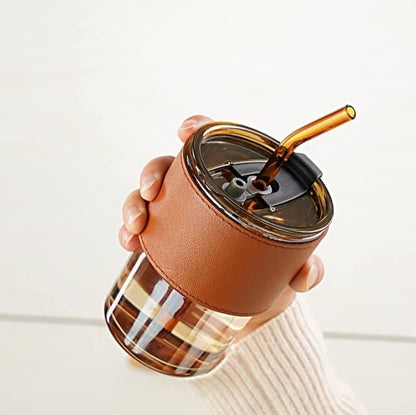 Gorgeous Coffee Mug with Straw/Glass Mug