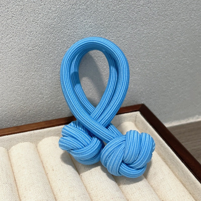 Rubber Knotted Hair Ties- 2 Pcs Set