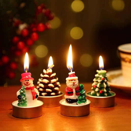 Cute Christmas Mini Tealight Candles - Pack of 2 Pcs