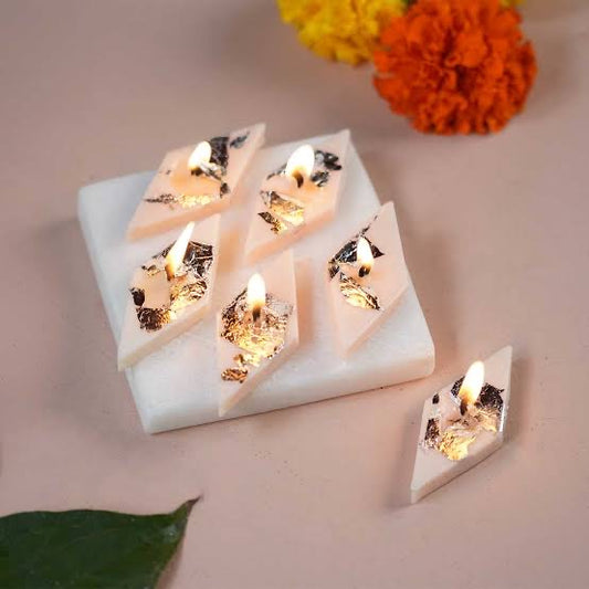 Kaju Katli Candle Box | Kaju Barfi Candle (6pc Box)