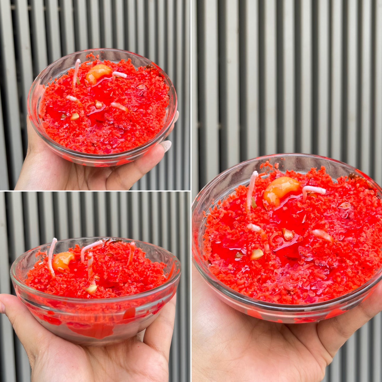 Gajar Ka Halwa Handmade Glass Candle| Sweets Candle