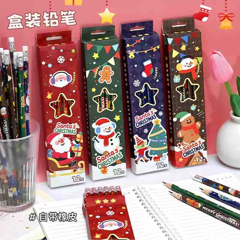 Christmas Pencils Pack (6 Pcs Box)
