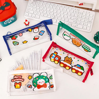 Merry Christmas Transparent Multipurpose Pouch